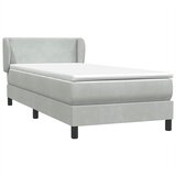Box Spring krevet s madracem svijetlo sivi 80x220 cm samt | shoptok.hr