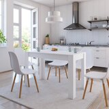 Furnova Jedilna miza bela 120x60x76 cm iverna plošča, (21946921) | Shoptok.si