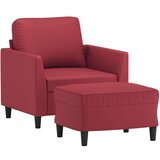  Fotelj s stolčkom za noge vinsko rdeč 60 cm umetno us | Shoptok.si