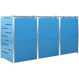  Spremište za tri kante za smeće 207 x 77,5 x 115 cm čelično | shoptok.hr
