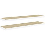 Maison Chic 2 kosi Stenske Police - Viseče police barva hrasta in bela 90x23,5x3,8 cm MDF, (21793364) Cene