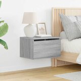  Zidni noćni ormarići s LED svjetlima 2 kom boja hrasta sonome | shoptok.hr