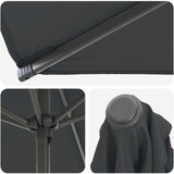  Vrtni Parasol s Podnožjem Pravokutni 2,7 x 2,7 m Poliester Antracit 270 x 270 cm | Shoptok.si
