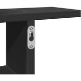 vidaXL Zidne police 2 kom crne 50 x 12 x 50 cm od konstruiranog drva | shoptok.hr