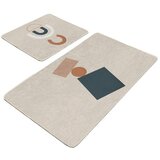 Mila Home Bež od samta kupaonske prostirke u setu 2 kom 60x100 cm Geometry Shapes – Cijene