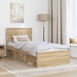  Okvir za krevet s uzglavljem Sonoma hrast 75 x 190 cm | shoptok.hr