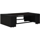  4-dijelna vrtna garnitura od poliratana crna | shoptok.hr