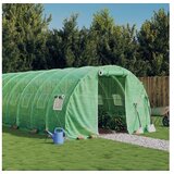 vidaXL Rastlinjak z jeklenim ogrodjem zelen 72 m 24x3x2 m | Shoptok.si