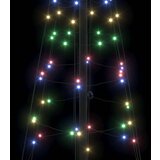 vidaXL LED božično drevesce med 390 LED večbarvno 250 cm elezo | Shoptok.si