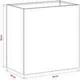  Vrtna saksija 2 kom. Antracit 50 x 30 x 50 cm Čelična vrata | shoptok.hr