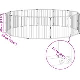 Vrata za pse 12 pcs Crna 60 x 60 cm Cinkani čelik | Shoptok.si