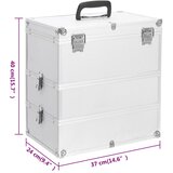  Kovčeg za šminku 37 x 24 x 40 cm srebrni aluminijski | shoptok.hr