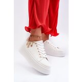 Kesi Women's Platform Sneakers with Pendants, White Tivissa | shoptok.hr