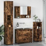 vidaXL Set namještaja za kupaonicu s ladicama 4 pcs Dimljeni hrast | shoptok.hr