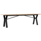  The Living Store Klubska mizica Y okvir 160x40x45 cm trdna borovina lito železo - Klubska Mizica, (21497335) | Shoptok.si