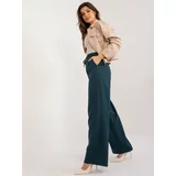 Fashion Hunters Women's navy fabric trousers with pockets