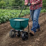  Rotacijska sijačica na kotačima za gnojidbu trave, slani pijesak 27L | shoptok.hr