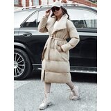 DStreet Women's winter long quilted coat FAVI beige Cene