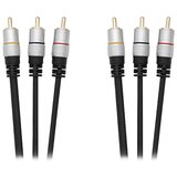 NOBRAND Kabel Blow 3xRCA 1m - srebrn Cene