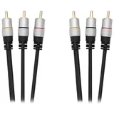 Kabel Blow 3xRCA 1m - srebrn
