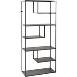 CARRYHOME regal 85/188/35 cm črna | Shoptok.si