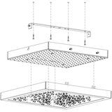 Eglo cardito plafonjera/1, led, 16w, 320x320, 1700lm, hrom/kristal | Eponuda.com