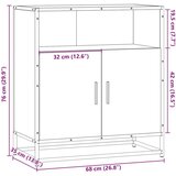 vidaXL komoda crna 68x35x76 cm konstruirano drvo | shoptok.hr