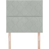 vidaXL Naslon za glavo z diamantnimi bloki svetlo siva 90 cm pliš, Naslon za glavo z diamantnimi bloki svetlo siva 180 cm pliš | Shoptok.si