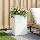  Vrtna saksija Bijela 50 x 30 x 75 cm Čelična vrata | shoptok.hr