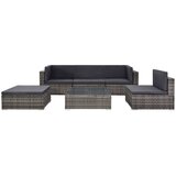 The Living Store Vrtna garnitura z blazinami 6-delna poli ratan siva - Sedežna Garnitura, (21461183) | Shoptok.si