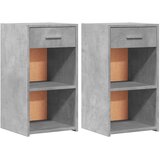  Noćni ormarići 2 kom boja betona 35x34x65 cm konstruirano drvo | shoptok.hr