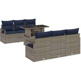  Vrtna sedežna garnitura s shranjevanjem 7 pcs Siva poli ratan, (5000135649) | Shoptok.si