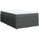 vidaXL Box spring postelja z vzmetnico temno siva 120x200 cm blago | Shoptok.si