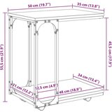  Bocni stol Crni hrast 50 x 35 x 55.5 cm Konstruirano drvo | shoptok.hr