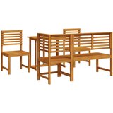  Komplet za zunanjo jedilnico, 5 delov, močan akacijev les | Shoptok.si