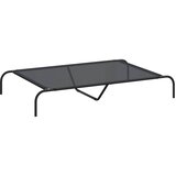  Povišeni krevet za pse crni 130x80x20 cm tekstil i čelik | shoptok.hr