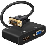 AVIZAR VGA moški na HDMI in VGA ženski avdio vhod in polnjenje, crn, (21261933) Cene