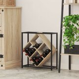 Stojala za vino Sonomski hrast, Črna Iverna plošča, Kovina Srednje u
