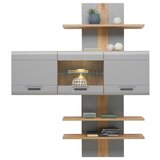 Mömax stenski regal auris, barva hrasta, siva | Shoptok.si