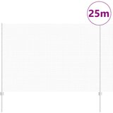 vidaXL Varjena žična ograja z 22 U stebrički Srebrna 1.6x25 m Jeklo | Shoptok.si