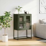 vidaXL Highboard Olive Green 68x39x107 cm Jeklo | Shoptok.si