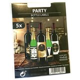  Nalepke za steklenice, Fancy 5 kos - Party Cene