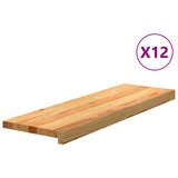  Gazišta stepenice 12 kom svjetlosmeđi 80x25x2 cm masivna hrast | shoptok.hr