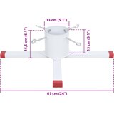  Stalak za božićno drvce bijeli 61x61x15,5 cm | shoptok.hr
