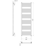 Sapho električni sušač peškira metro-e 800W 162x60 cm beo | Eponuda.com