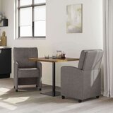  Jedilni stoli s kolesi 2 pcs Siva 57 x 67 x 95 cm Umetna koža, (5000093123) | Shoptok.si