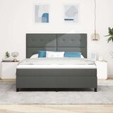  Postelja z box springom temno siva super kraljica tkanina, (22081267) | Shoptok.si
