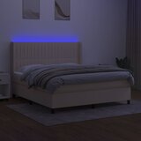  box spring s madracem LED krem 160x200 cm od tkanine | shoptok.hr