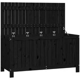  Kutija za pohranu crna 121x55x64 cm od masivne borovine | shoptok.hr