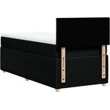  Krevet s oprugama i madracem crni 100 x 200 cm od tkanine | shoptok.hr